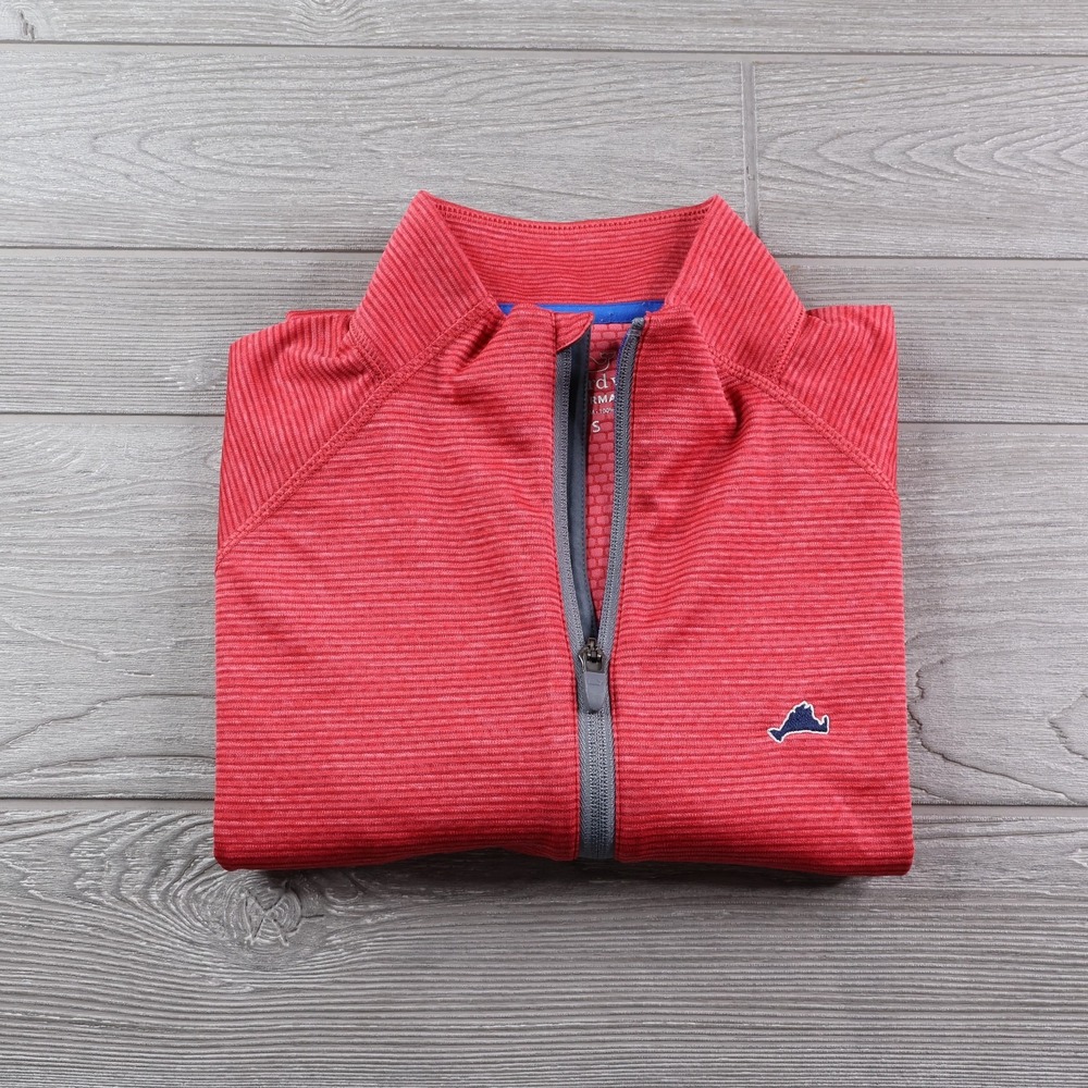 Vineyard Vines Performance Sankaty 1/4 Zip Pullover Men's Small Golf Pink